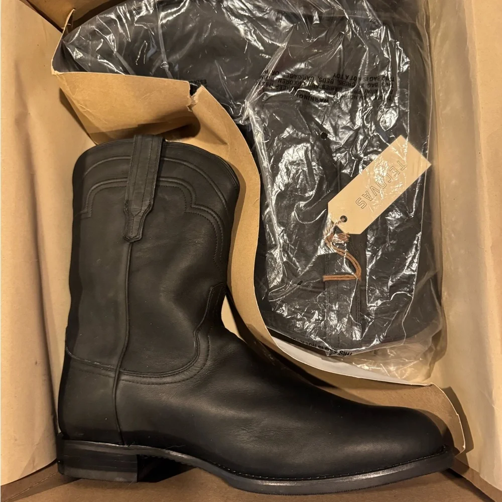 Tecovas Black Leather Men's Boots